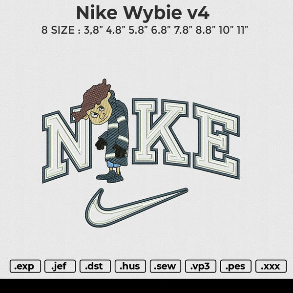 Nike Wybie v4 Embroidery File 6 size