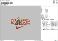 Nike Anger Embroidery File 6 size