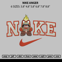 Nike Anger Embroidery File 6 size