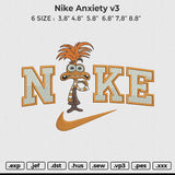 Nike anxiety v3 Embroidery File 6 size