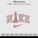 Nike Aurora Embroidery File 6 size