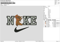 Nike Bears V2 Embroidery File 6 sizes