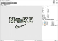 Nike car 180324 Embroidery File 6 size