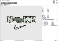 Nike car 180324 Embroidery File 6 size