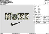 Nike Cat 0907 Embroidery File 6 sizes