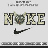 Nike Cat 0907 Embroidery File 6 sizes