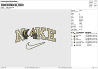 Nike Cricut Embroidery File 6 size