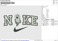 Nike dog v27 Embroidery