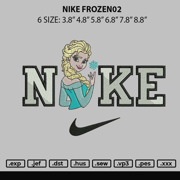 Nike Frozen02 Embroidery File 6 sizes