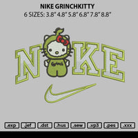 Nike Grinchkitty Embroidery File 6 sizes