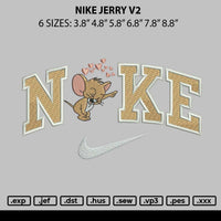 Nike Jerry V2 Embroidery File 6 sizes