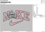 Nike Jordan Outline Embroidery File 6 sizes