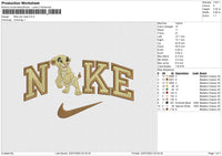 Nike lion nala Embroidery File 6 size