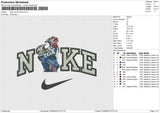 Nike motocrosser Embroidery File 6 size