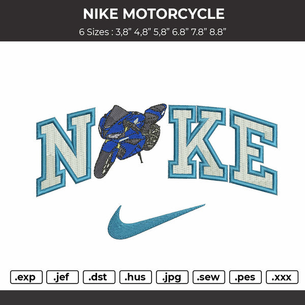 Nike Motorcycle Embroidery File 6 sizes