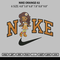 Nike Orange V2 Embroidery File 6 sizes