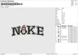 Nike penguin XMAS Embroidery File 6 size