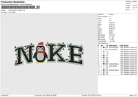 Nike penguin XMAS Embroidery File 6 size