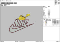 Nike Pikachu V3 Embroidery File 6 sizes