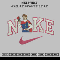 Nike Prince Embroidery File 6 sizes