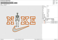 Nike Skeleton v4 Embroidery File 6 size