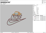 Nike Sloth Embroidery File 6 sizes