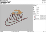 Nike Sloth Embroidery File 6 sizes