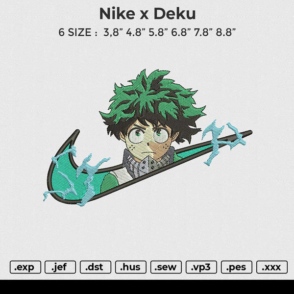 Nike x Deku Embroidery file 6 size