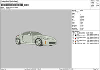 White Car Nissan 0406 Embroidery File 6 sizes