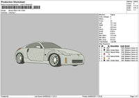 White Car Nissan 0406 Embroidery File 6 sizes
