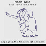Noah+Allie Embroidery File 6 size