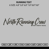 Running Text Embroidery File 6 sizes