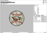 Baseball 1006 Embroidery File 6 sizes