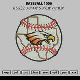 Baseball 1006 Embroidery File 6 sizes