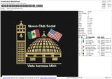 Nuevo Club Social Embroidery File 6 size