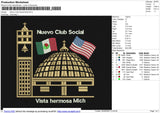 Nuevo Club Social Embroidery File 6 size