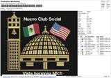 Nuevo Club Social Embroidery File 6 size