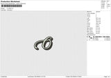 A-M-O-initial 3 FILE Embroidery File 6 size