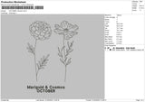 October Flo Embroidery File 6 sizes