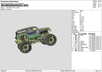 Car 2404 V2 Embroidery File 6 sizes