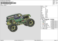 Car 2404 V2 Embroidery File 6 sizes