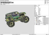 Car 2404 V2 Embroidery File 6 sizes