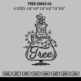 Tree Xmas 03 Embroidery File 6 sizes