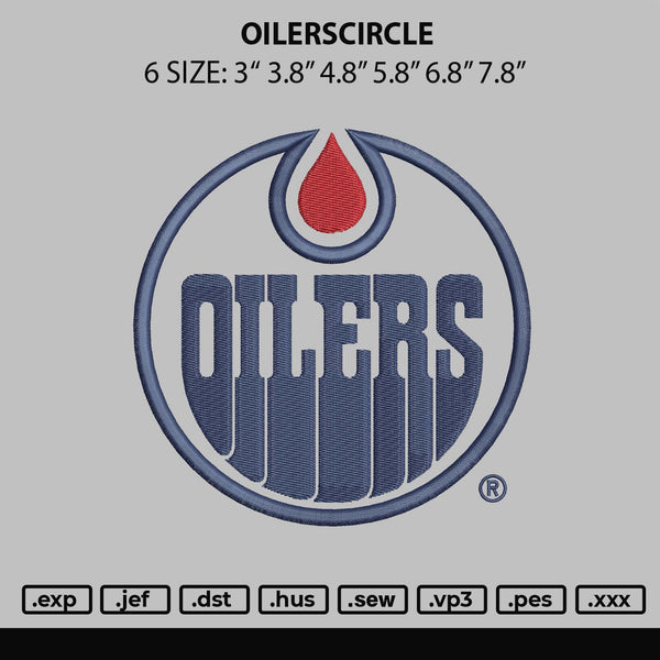 Oilerscircle Embroidery File 6 Sizes