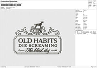 OLD HABITS Embroidery File 6 size