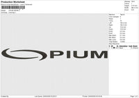 Opium Embroidery File 6 size