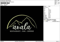 Avalatext Embroidery File 6 sizes