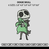 Oogie Skull Embroidery File 6 sizes