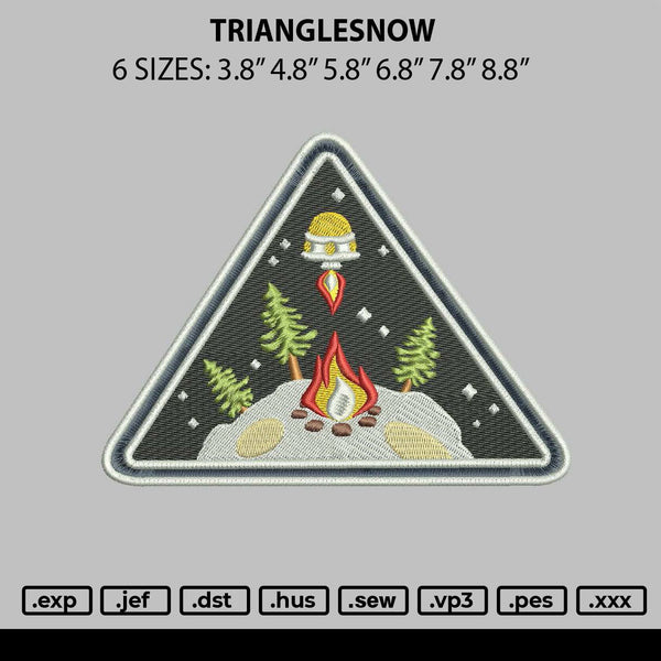 Trianglesnow Embroidery File 6 sizes