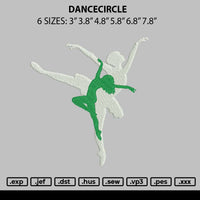 Dancecircle Embroidery File 6 sizes